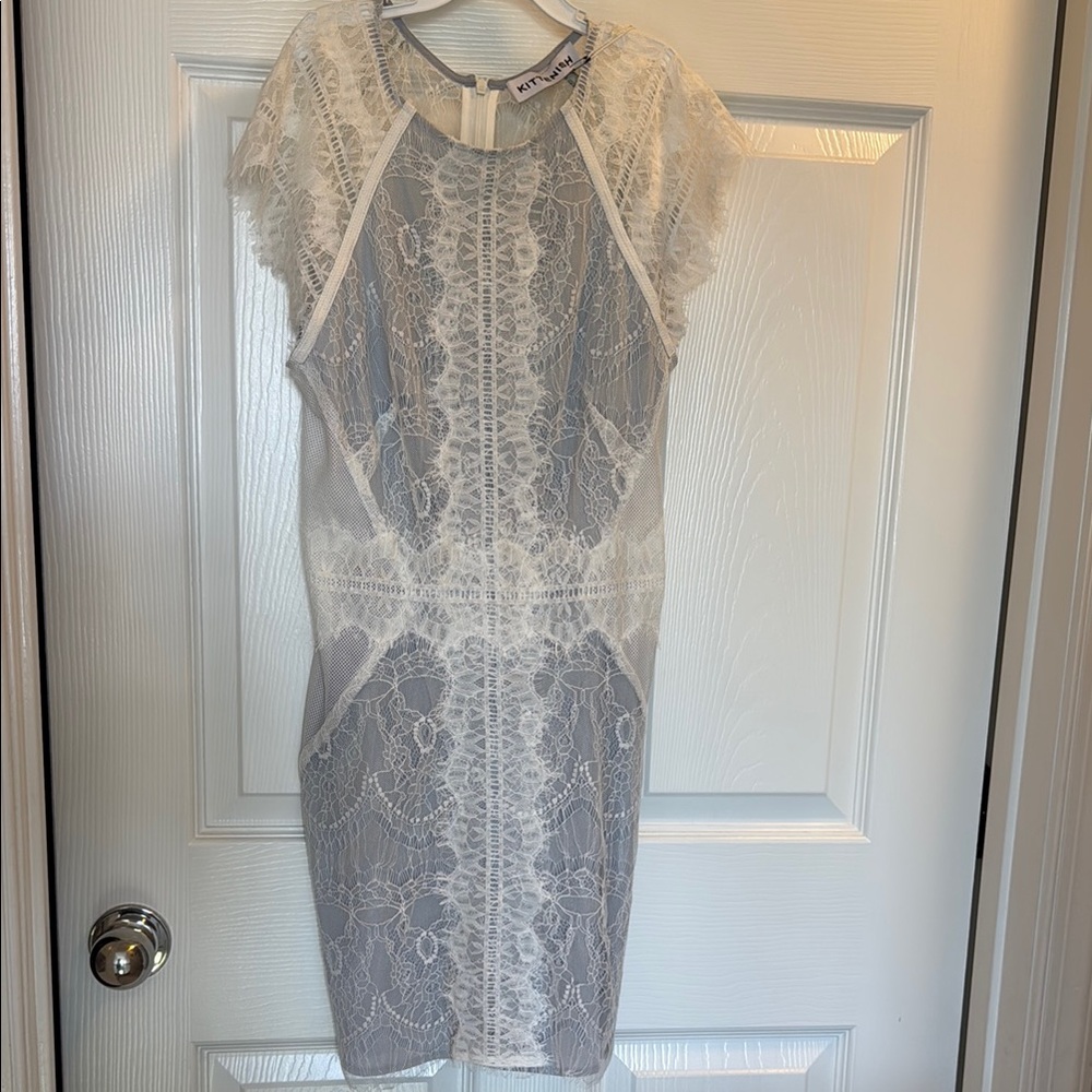 Kittenish White Lace Dress